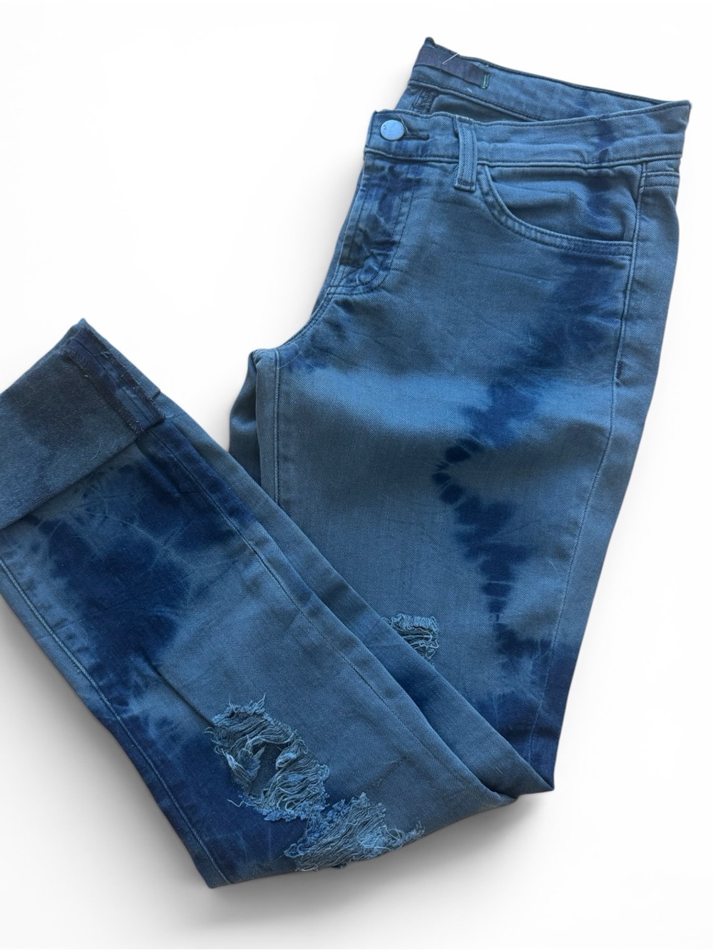 J Brand Blue Tie-Dye Skinny Jeans, soft & comfortable S 27 $218 retail NWT